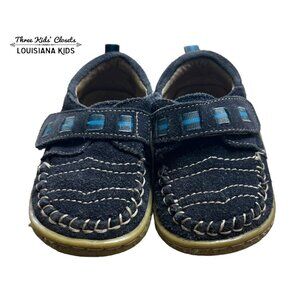 Livie & Luca Sz 5 Blue Suede Leather Toddler Shoes